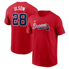 Matt Olson Atlanta Braves Nike Fuse Name & Number T-Shirt - Red - Nike Online
