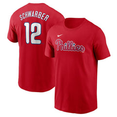 Kyle Schwarber Philadelphia Phillies Nike Fuse Name & Number T-Shirt - Red - Nike Sale
