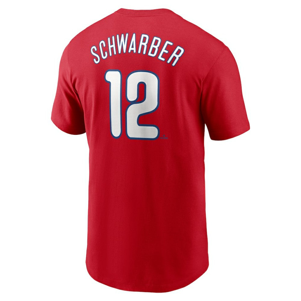 Kyle Schwarber Philadelphia Phillies Nike Fuse Name & Number T-Shirt - Red - Nike Sale