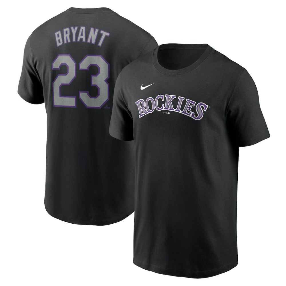 Kris Bryant Colorado Rockies Nike Fuse Name & Number T-Shirt - Black - Nike Sale