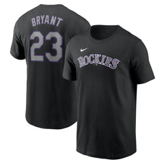 Kris Bryant Colorado Rockies Nike Fuse Name & Number T-Shirt - Black - Nike Sale