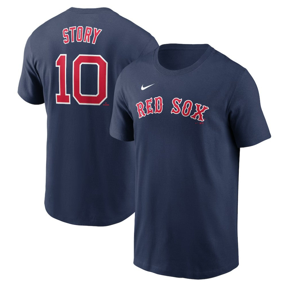 Trevor Story Boston Red Sox Nike Fuse Name & Number T-Shirt - Navy - Nike Sale