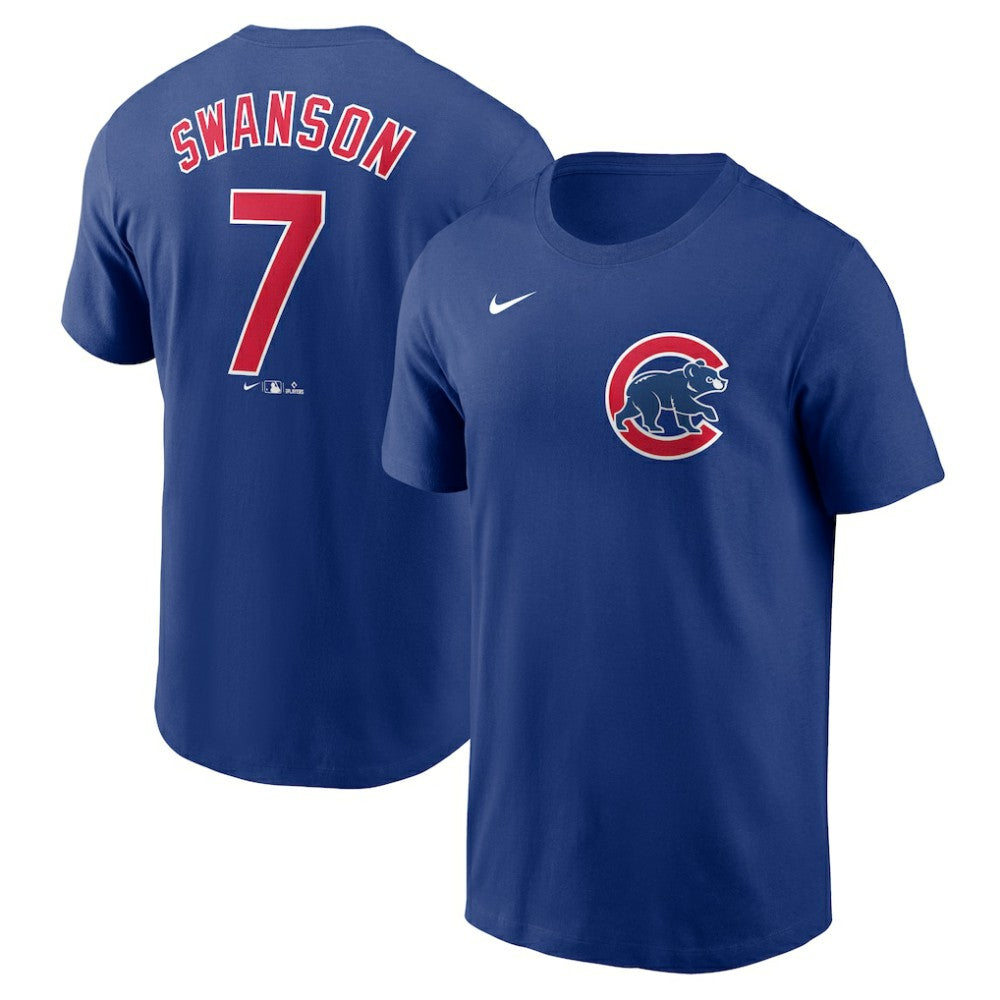 Dansby Swanson Chicago Cubs Nike Fuse Name & Number T-Shirt - Royal - Nike on Sale