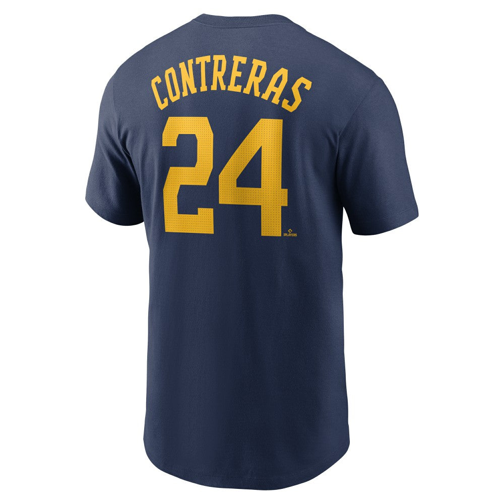 William Contreras Milwaukee Brewers Nike Fuse Name & Number T-Shirt - Navy - Nike Sale