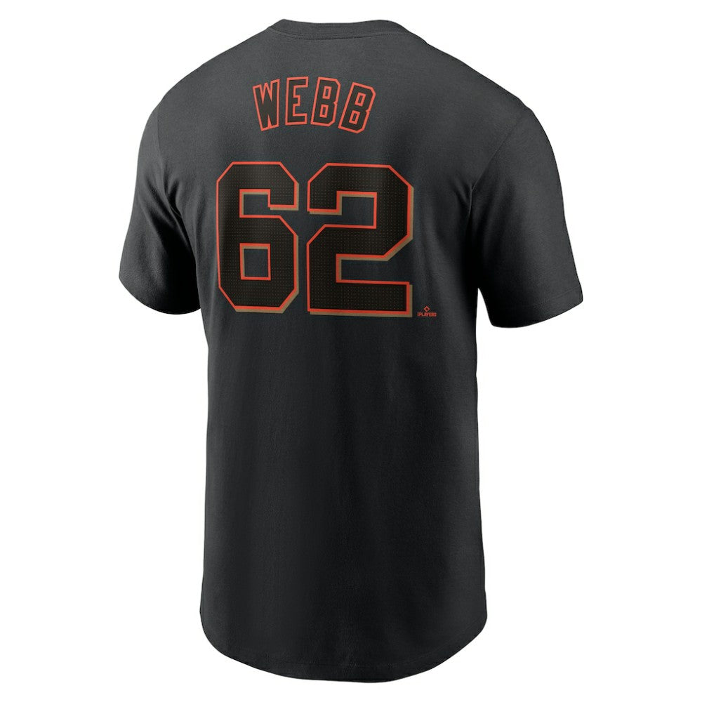 Logan Webb San Francisco Giants Nike Fuse Name & Number T-Shirt - Black - Nike Lifestyle