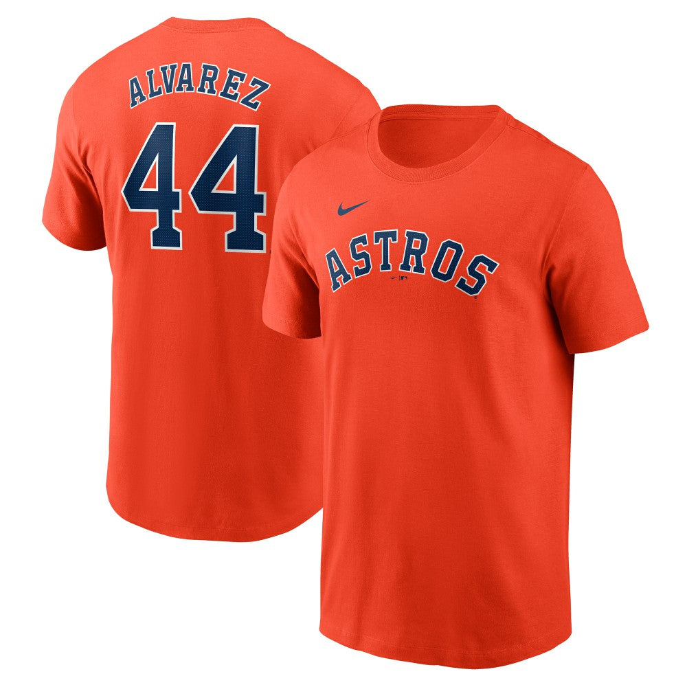 Yordan Alvarez Houston Astros Nike Fuse Name & Number T-Shirt - Orange - Nike Lifestyle
