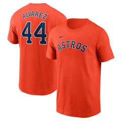 Yordan Alvarez Houston Astros Nike Fuse Name & Number T-Shirt - Orange - Nike Lifestyle