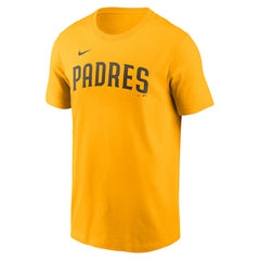 Manny Machado San Diego Padres Nike Fuse Name & Number T-Shirt - Gold - Nike Lifestyle