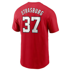 Stephen Strasburg Washington Nationals Nike Fuse Name & Number T-Shirt - Red - Nike Sale