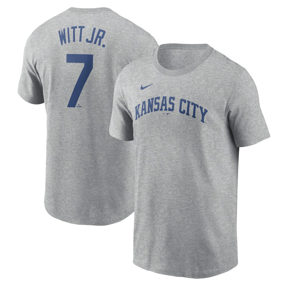 Bobby Witt Jr. Kansas City Royals Nike Fuse Name & Number T-Shirt - Gray - Nike Sale