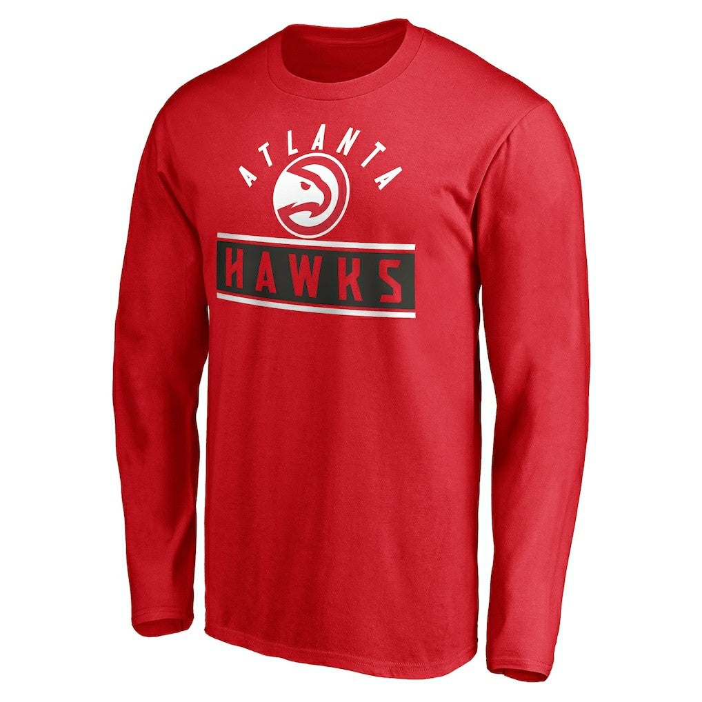 Atlanta Hawks Team Arch Knockout Long Sleeve T-Shirt Red