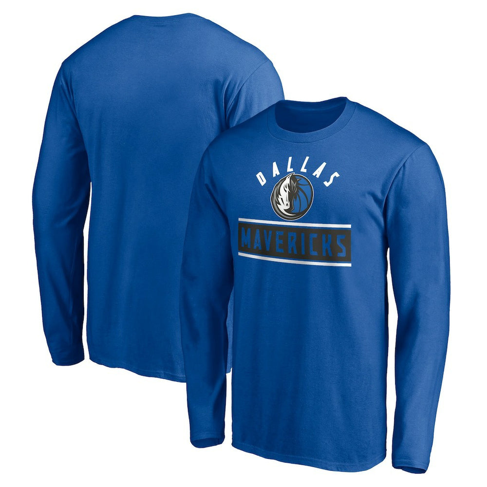 Dallas Mavericks Team Arch Knockout Long Sleeve T-Shirt Blue