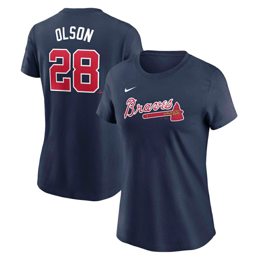 Matt Olson Atlanta Braves Nike Women's Cooperstown Collection Fuse Name & Number T-Shirt - Navy - Nike Discount