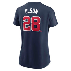 Matt Olson Atlanta Braves Nike Women's Cooperstown Collection Fuse Name & Number T-Shirt - Navy - Nike Discount