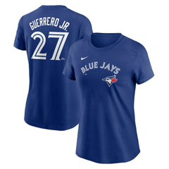 Vladimir Guerrero Jr. Toronto Blue Jays Nike Women's Cooperstown Collection Fuse Name & Number T-Shirt - Royal - Nike Lifestyle