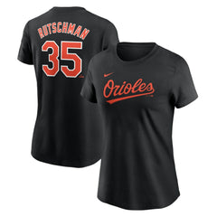 Adley Rutschman Baltimore Orioles Nike Women's Cooperstown Collection Fuse Name & Number T-Shirt - Black - Nike Discount