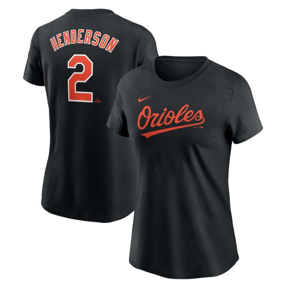 Gunnar Henderson Baltimore Orioles Nike Women's Cooperstown Collection Fuse Name & Number T-Shirt - Black - Nike Discount