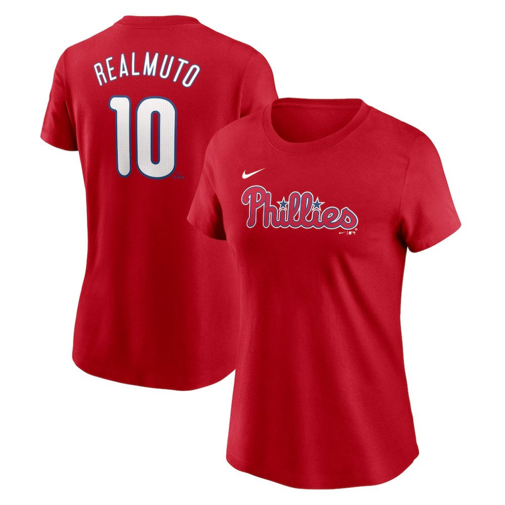 J.T. Realmuto Philadelphia Phillies Nike Women's Cooperstown Collection Fuse Name & Number T-Shirt - Red - Nike Online