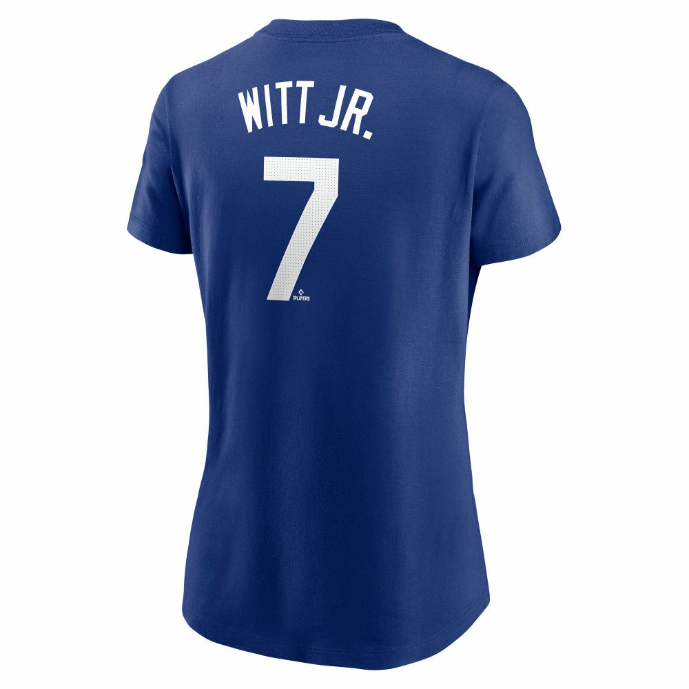 Bobby Witt Jr. Kansas City Royals Nike Women's Cooperstown Collection Fuse Name & Number T-Shirt - Royal - Nike Online