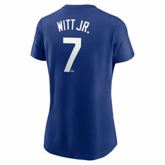 Bobby Witt Jr. Kansas City Royals Nike Women's Cooperstown Collection Fuse Name & Number T-Shirt - Royal - Nike Online
