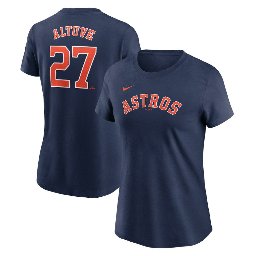 Jose Altuve Houston Astros Nike Women's Cooperstown Collection Fuse Name & Number T-Shirt - Navy - Nike Discount