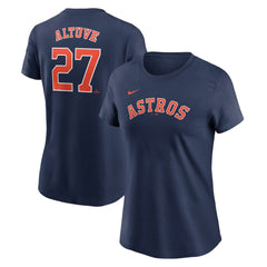 Jose Altuve Houston Astros Nike Women's Cooperstown Collection Fuse Name & Number T-Shirt - Navy - Nike Discount