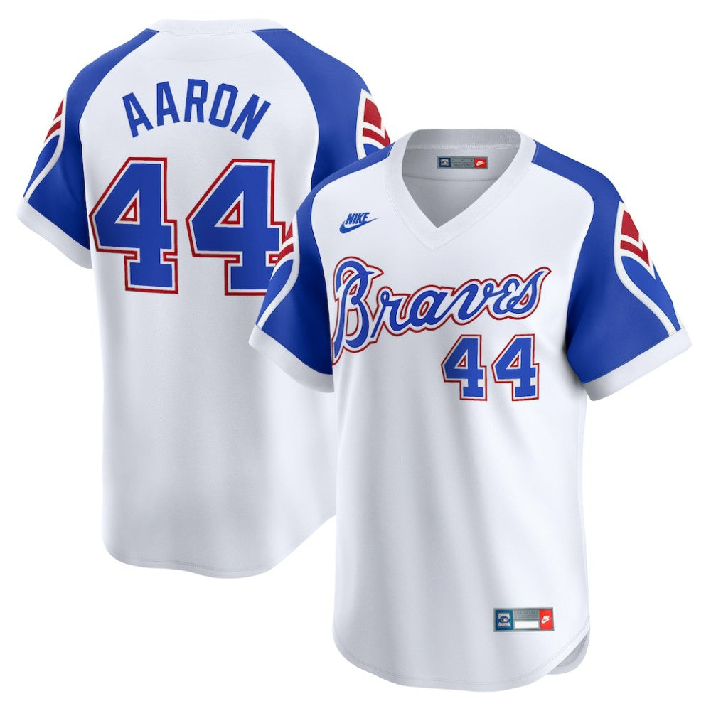 Hank Aaron Atlanta Braves Nike Throwback Cooperstown Limited Jersey - White - Nike Lifestyle