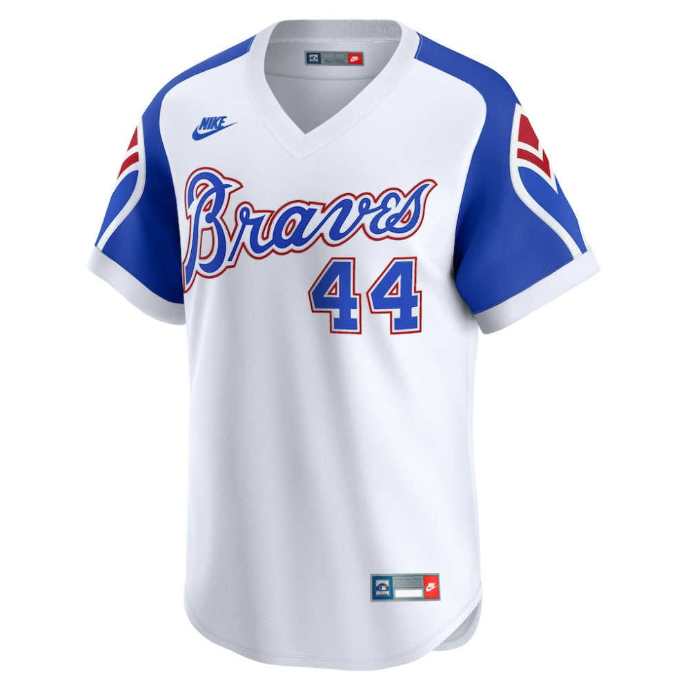 Hank Aaron Atlanta Braves Nike Throwback Cooperstown Limited Jersey - White - Nike Lifestyle