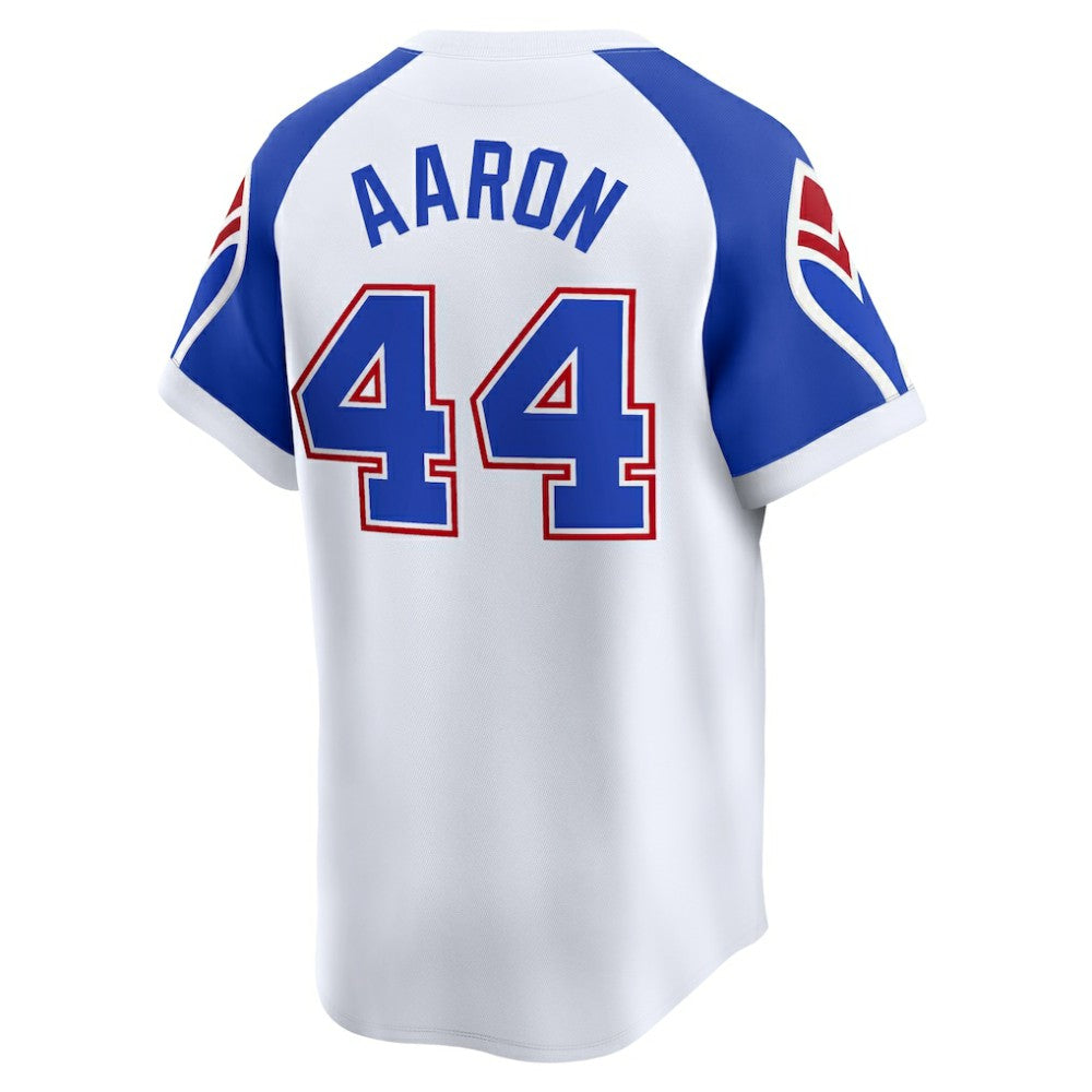 Hank Aaron Atlanta Braves Nike Throwback Cooperstown Limited Jersey - White - Nike Lifestyle
