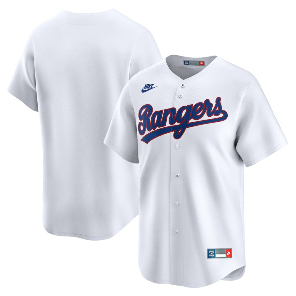 Texas Rangers Nike Cooperstown Collection Limited Jersey - White - Nike Discount