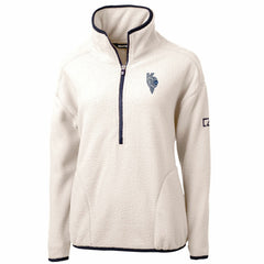Kansas City Royals Cutter & Buck Women's City Connect Cascade Eco Sherpa Fleece Half-Zip Pullover Jacket - Oatmeal - MLB Lifestyle