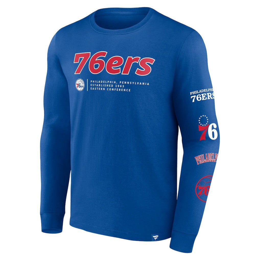 Philadelphia 76ers Baseline Long Sleeve T-Shirt Royal | Fanatics outlet