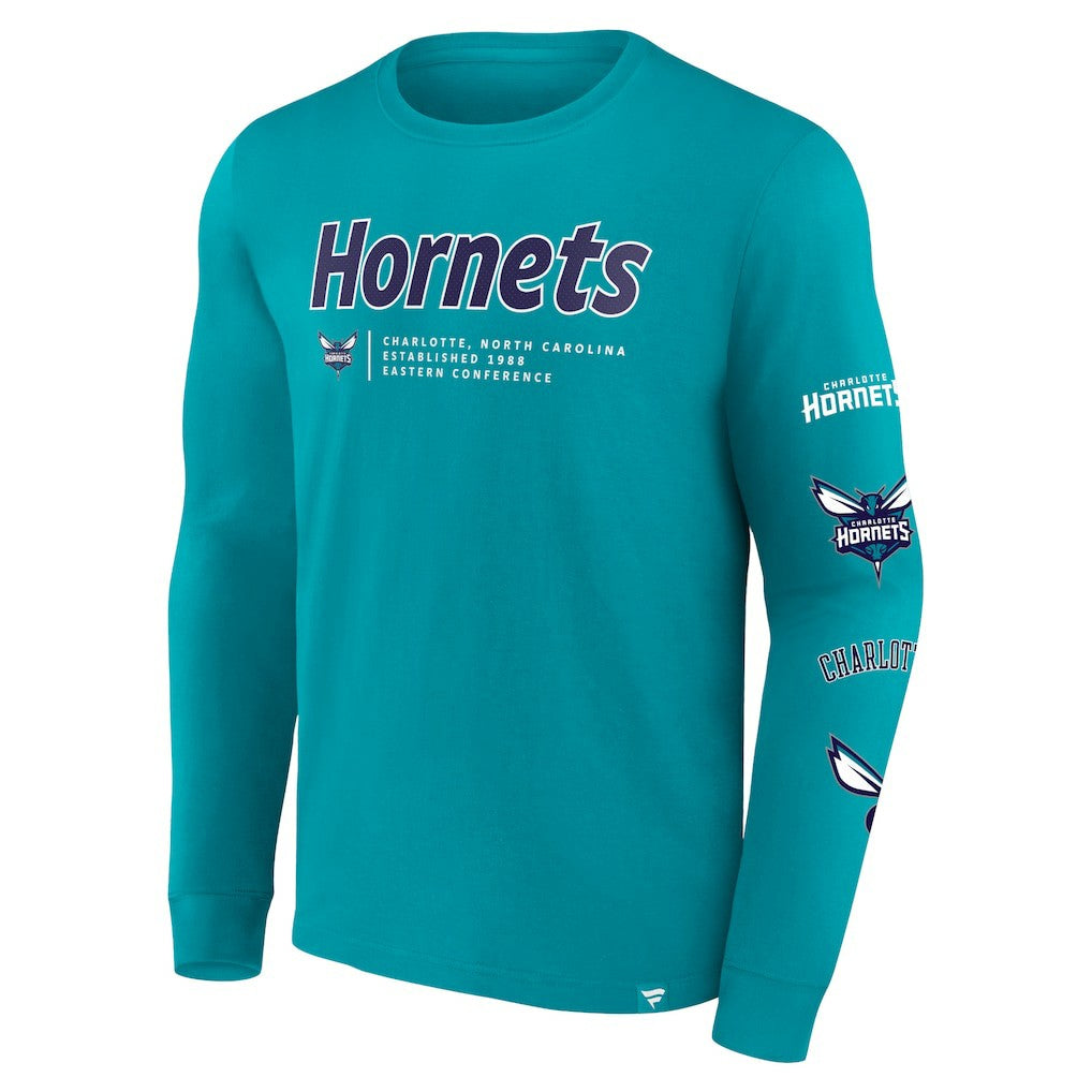 Charlotte Hornets Baseline Long Sleeve T-Shirt Teal | Fanatics discount