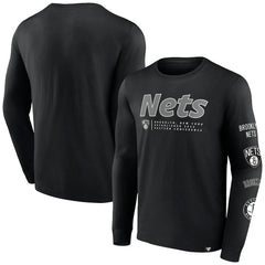Brooklyn Nets Baseline Long Sleeve T-Shirt Black | Fanatics discount