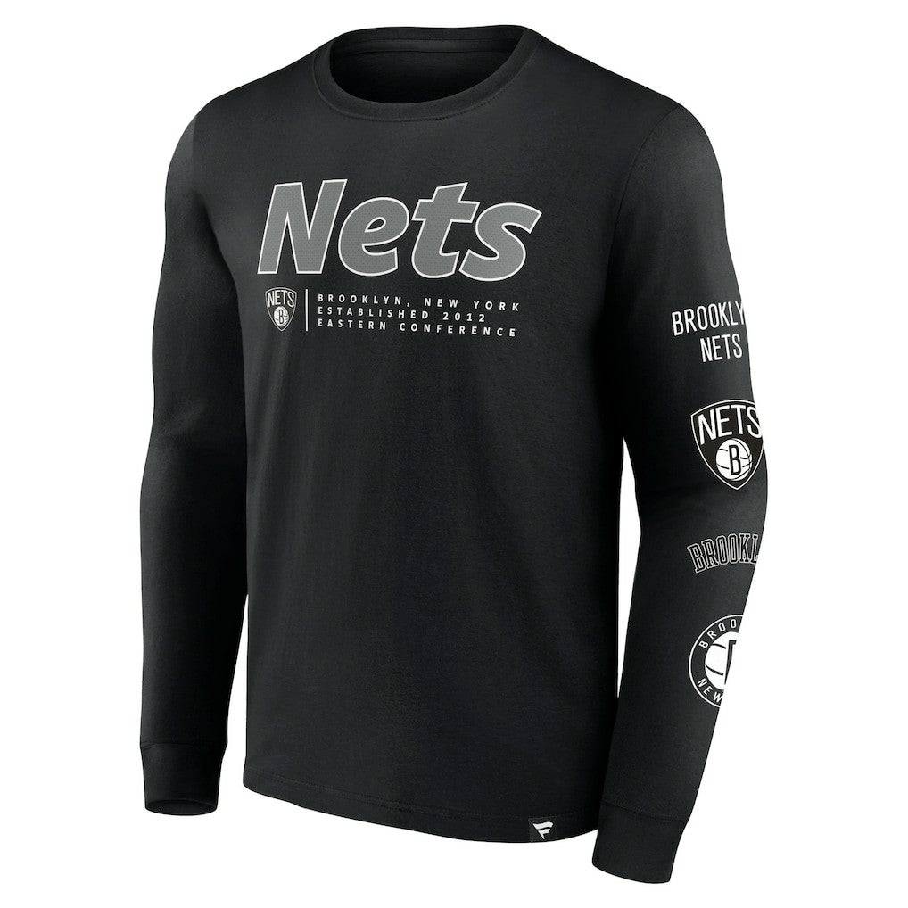 Brooklyn Nets Baseline Long Sleeve T-Shirt Black | Fanatics discount