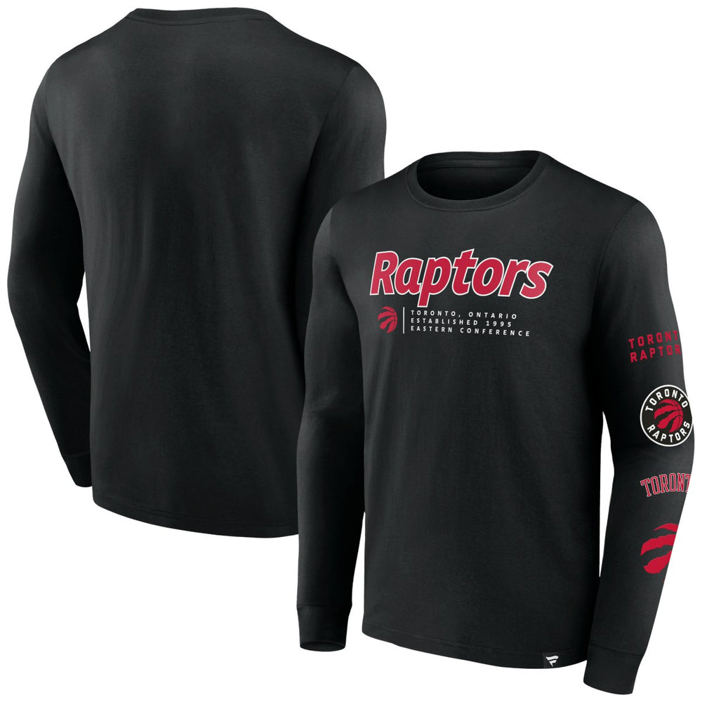 Toronto Raptors Baseline Long Sleeve T-Shirt Black | Fanatics US