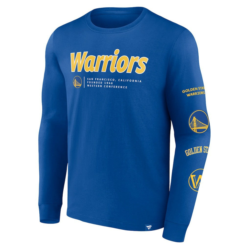 Golden State Warriors Baseline Long Sleeve T-Shirt for sale Royal | Fanatics outlet