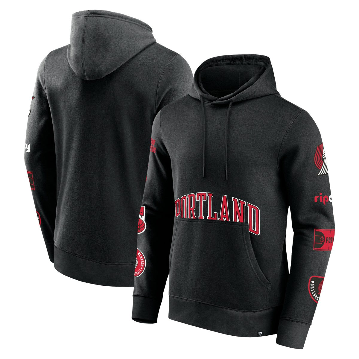 Portland Trail Blazers Home Court Pullover Hoodie Black | Fanatics