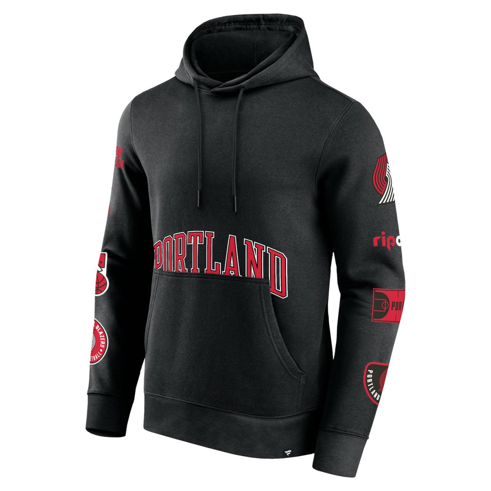 Portland Trail Blazers Home Court Pullover Hoodie Black | Fanatics