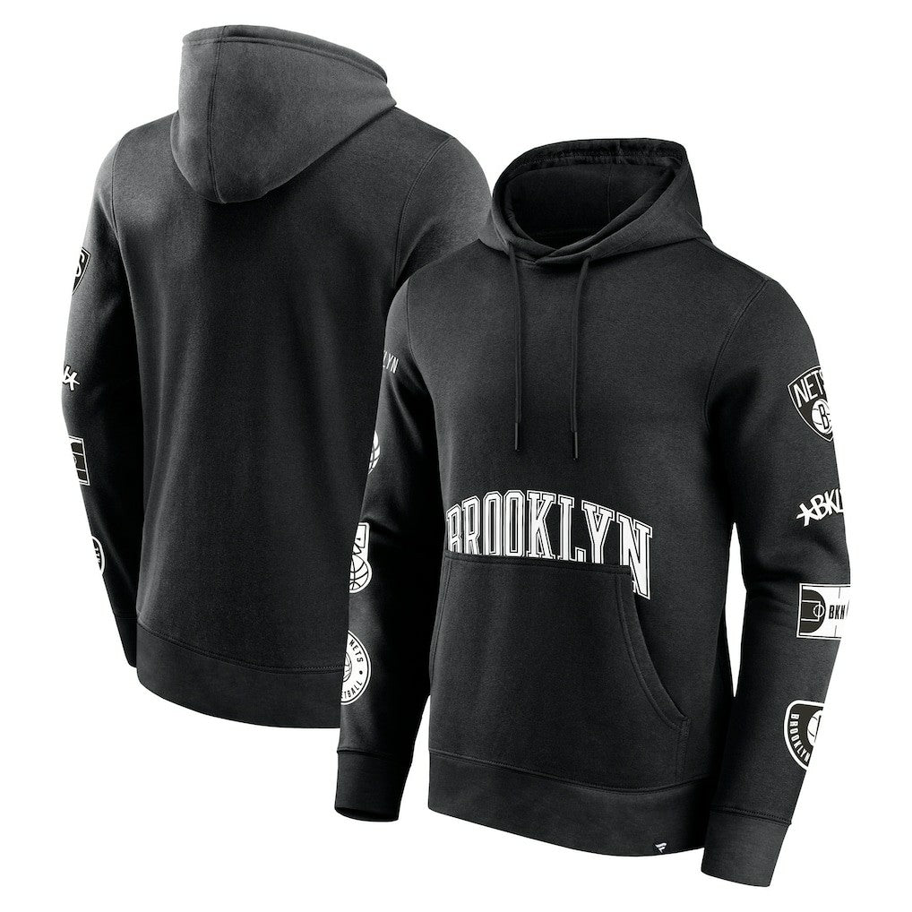 Brooklyn Nets Home Court Pullover Hoodie Black | Fanatics Near Me