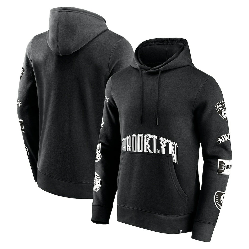 Brooklyn Nets Home Court Pullover Hoodie Black | Fanatics Near Me