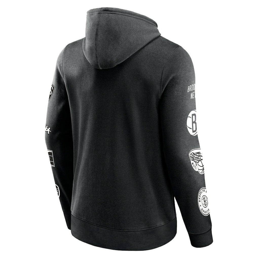 Brooklyn Nets Home Court Pullover Hoodie Black | Fanatics Near Me