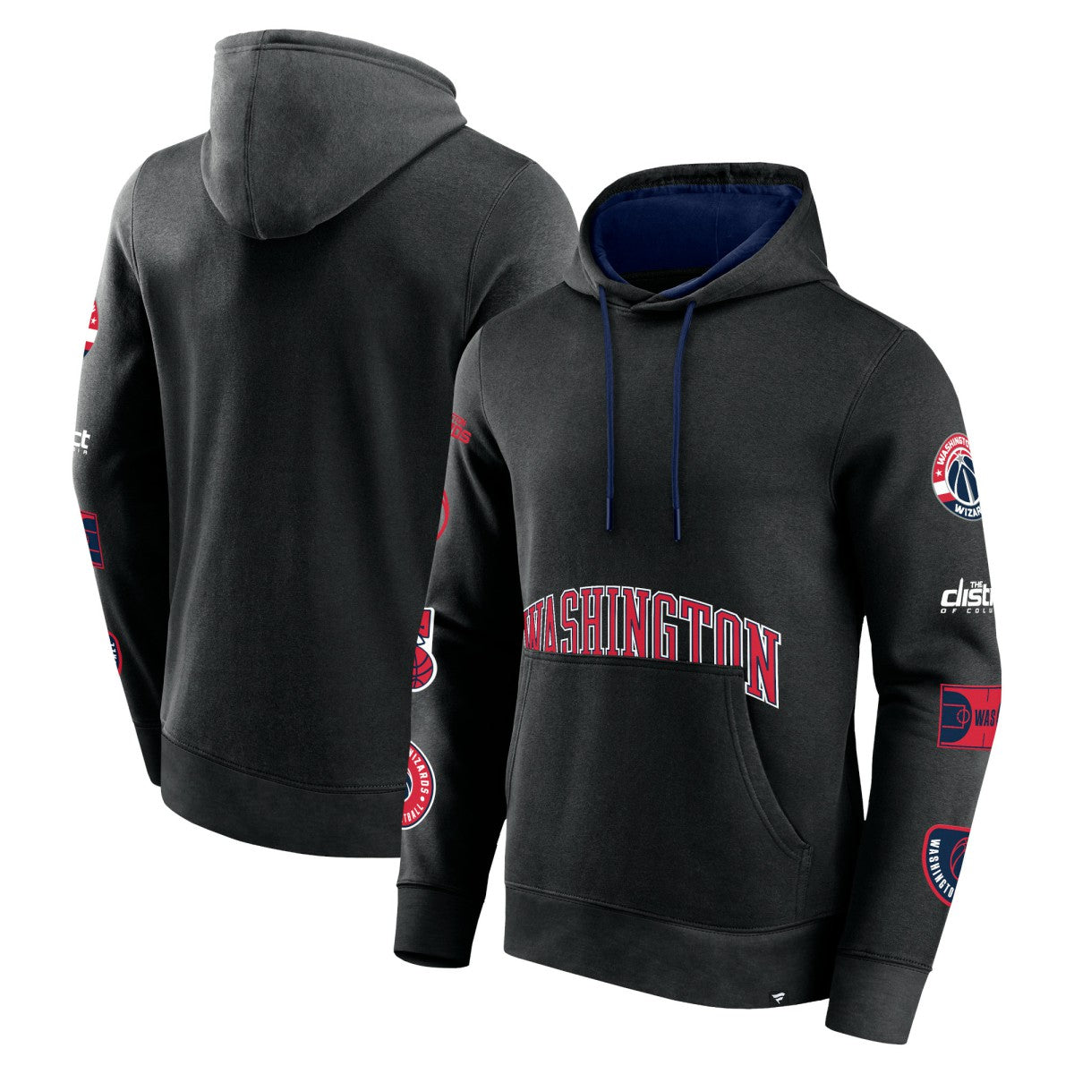 Washington Wizards Home Court Pullover Hoodie Black | Fanatics