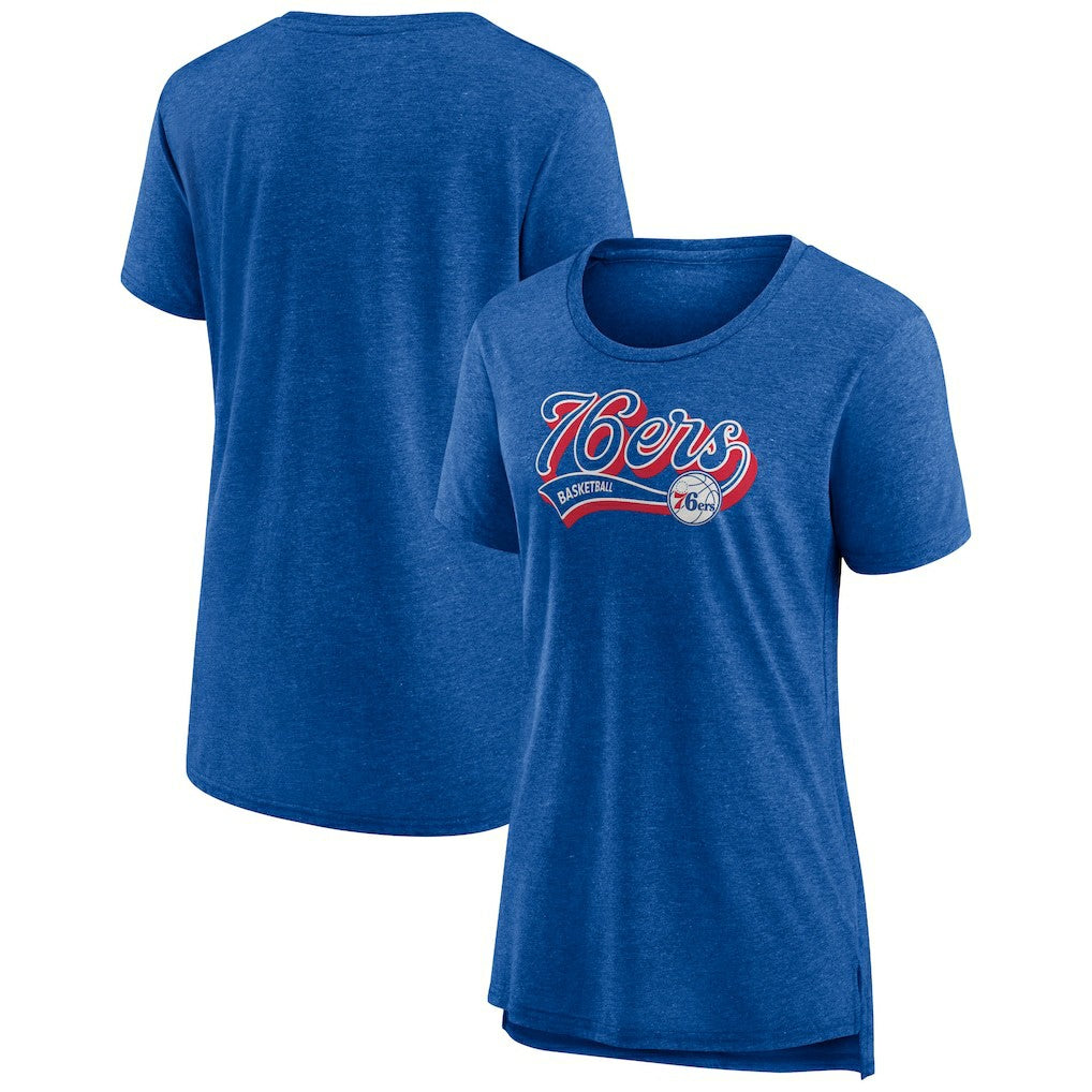Philadelphia 76ers Women's League Leader Tri-Blend T-Shirt Heather Royal | Fanatics Near Me