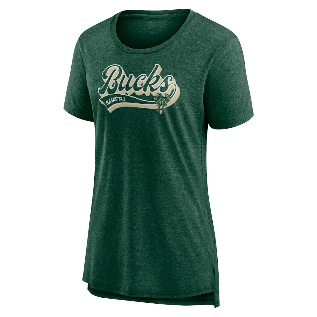 Milwaukee Bucks Women's League Leader Tri-Blend T-Shirt Hunter Green | Fanatics online