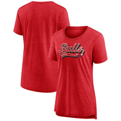 Chicago Bulls Women's League Leader Tri-Blend T-Shirt for sale Heather Red | Fanatics