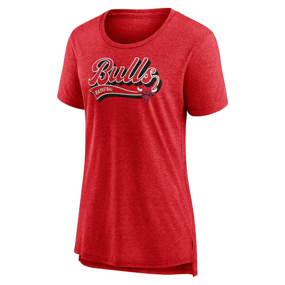 Chicago Bulls Women's League Leader Tri-Blend T-Shirt for sale Heather Red | Fanatics