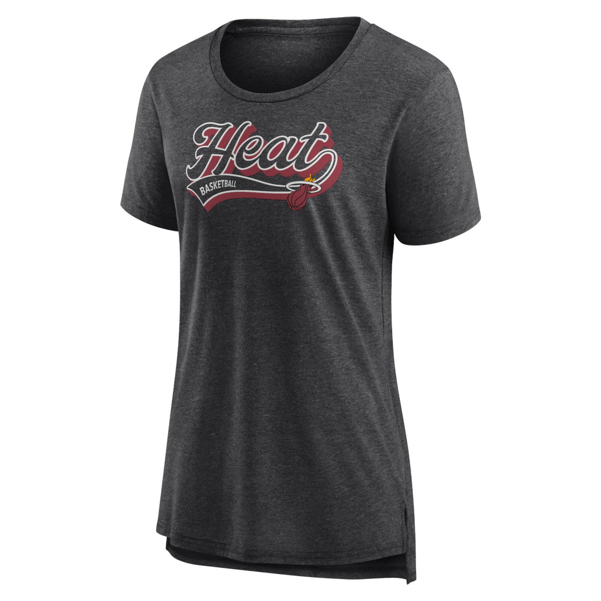 Miami Heat Women's League Leader Tri-Blend T-Shirt Heather Charcoal | Fanatics outlet