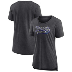 Charlotte Hornets Women's League Leader Tri-Blend T-Shirt Heather Charcoal | Fanatics outlet