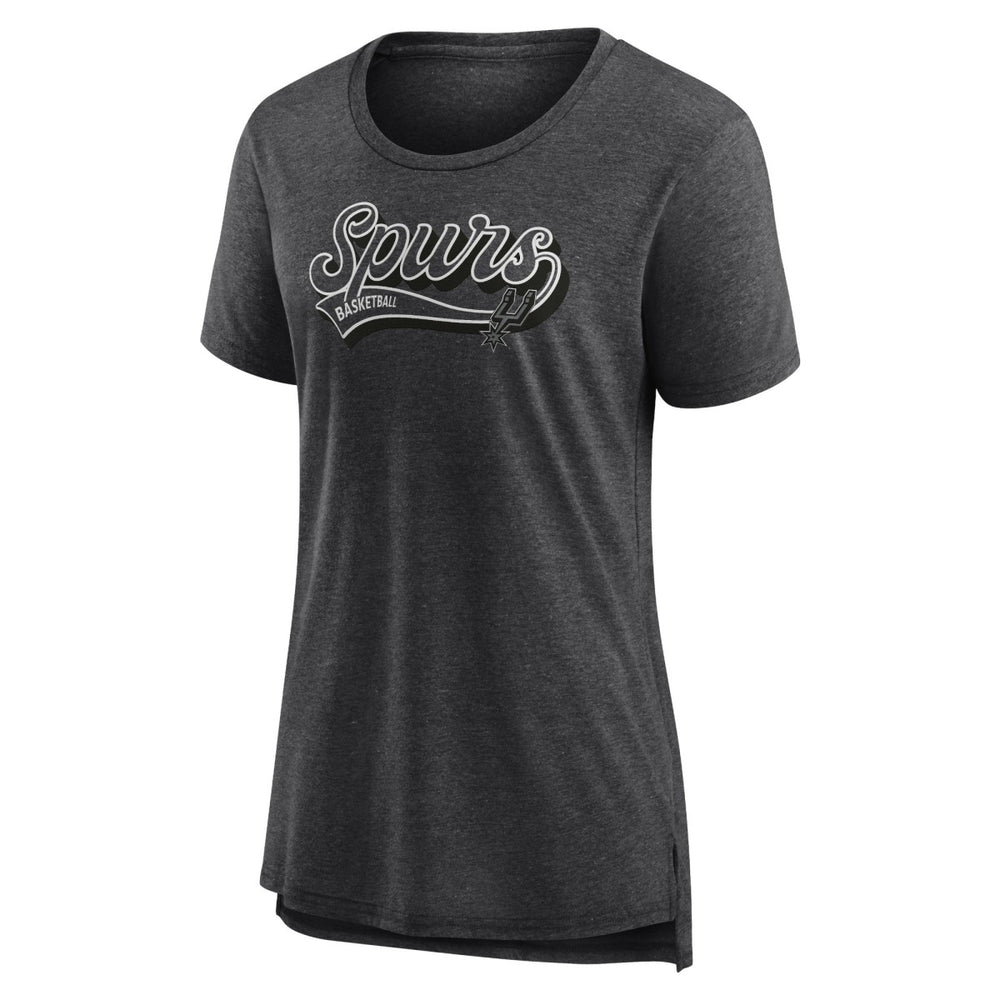 San Antonio Spurs Women's League Leader Tri-Blend T-Shirt Heather Charcoal | Fanatics